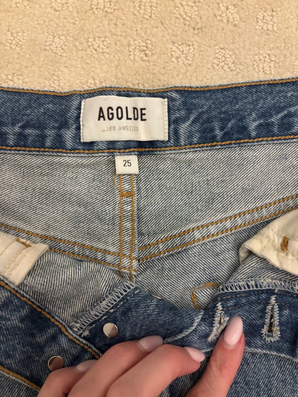 Agolde Parker Long shorts in heatwave